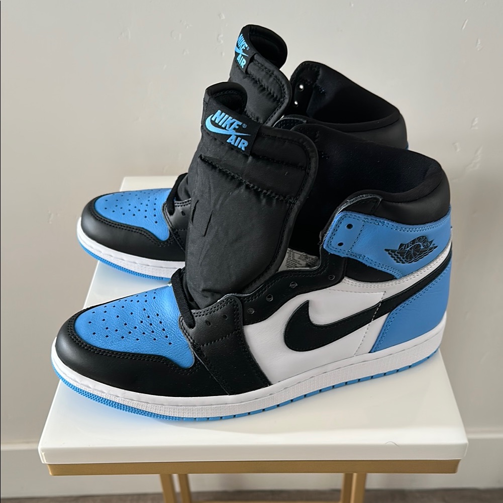 Nike Air Jordan High Top Sneakers - Blue And Black